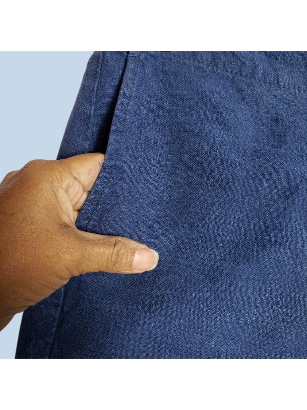 J.Jill Love Linen Wide-Leg Crop Pants Blue  Petite Small - Picture 7 of 14